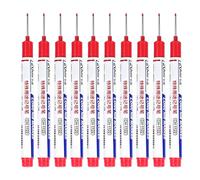 Stylos De Construction - Stylo Des Marquage Pour Bois Métal Plastique, Marqueur Trou Profond À Pointe Longue Étanche | Marqueurs Dee Peinture Durables 10 Pièces | Outils Pratiques Pour Atelier