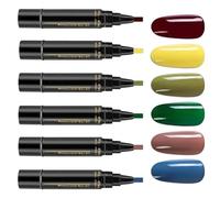 Stylos Marqueurs Pour Vernis À Ongles 6 Couleurs À Séchage Rapide - Aucun Stylo De Vernis À Ongles De Manucure Professionnelle UV | Ensemble De À Ongles Gel | Stylos Pour À Ongles Gel |