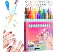 Stylos Pour Vernis À Ongles À Séchage Rapide, 24 Couleurs, Ensemble De Marqueurs À Ongles En Gel De 0,5 Mm, Bricolage, Styles Et Styles, Pour Adolescentes, Femmes, Salons De Coiffure,
