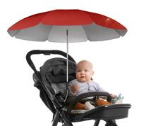 STYNGARD Rome - Sombrilla para cochecito de bebé (protección UV, 50 y 70 cm de diámetro, con saliente y protección solar, con soporte universal flexible)
