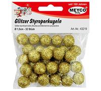 Styroporkugel Purpurina de poliestireno Bolas 1,5 cm - Oro de 32 Unidades. SB de Bolsa Número de Referencia 43219