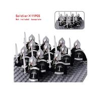 (Stytle 09)Moc Medieval Dwarf Warrior Elves Knights Lotr Figures Building Blocks Accessories Armor Shield Weapon Diy Toys For Children Gift