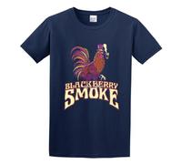 STYUAN BlackBerry Smoke - Camiseta casual 100% algodón para hombre, azul marino, 3XL