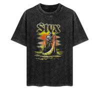 Styx Ferryman Grim Reaper Tour Men's T-Shirt Unisex Black Cotton Hip Hop Print tee Shirts 3XL