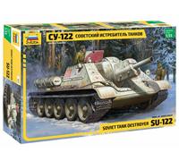 Su-122 Soviet Auto Bloqueo Propulsado Gun WWII Tanque 1 :3 5 Plástico Modelo Kit