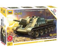 Su-122 Soviet Tanque Destroyer 1:72 Plástico Modelo Kit Zvezda