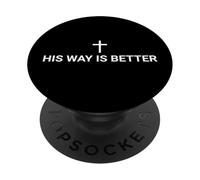 Su Camino es Mejor Cruz PopSockets PopGrip Adhesivo