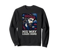 Su Camino Lleva a casa Inspiración Cristiana Jesús Diseño artístico Sudadera