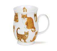 SU-Cats-GI Ginger Cats Staffordshire - Taza de porcelana fina (0,31 L), diseño de gatos