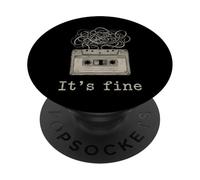 Su Fina Cinta de Casete enredada música Retro PopSockets PopGrip Adhesivo