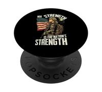 Su Fuerza es la Fuerza de la nación Cita patriótica PopSockets PopGrip Adhesivo