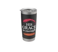 Su Gracia es Basta - Jesús Religión Cristiana Diciendo Fe Vaso térmico de acero inoxidable de doble pared