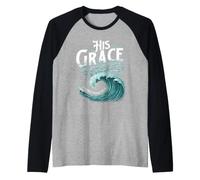 Su Gracia es Suficiente 2 Corintios 12:9 - Jesús Cristiano Camiseta Manga Raglan
