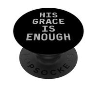 Su Gracia es Suficiente. Cita Cristiana Vintage. PopSockets PopGrip Adhesivo