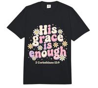 Su Gracia es Suficiente Corintios 12:9 Versículo de la Biblia Comfort Colors Adult Heavyweight T-Shirt
