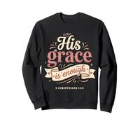 Su Gracia es Suficiente Corintios 12:9 Versículo de la Biblia Sudadera