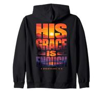Su Gracia es Suficiente Corintios 12:9 Versículo de la Biblia Sudadera con Capucha