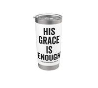Su gracia es suficiente Corintios 12:9 Versículo de la Biblia Vaso térmico de acero inoxidable de doble pared
