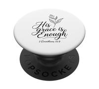Su Gracia Es Suficiente Fe Amante del Estímulo Espiritual PopSockets PopGrip Adhesivo