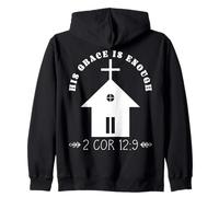 Su Gracia Es Suficiente Mensaje Espiritual Inspirador Sudadera con Capucha
