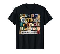 Su Gracia me Encuentra Collage de fe Cristiana Camiseta