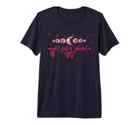 Su Just A Phase Boho Triple Moon Diosa Rosa Media Luna Camiseta Premium