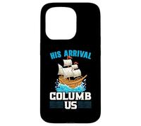 Su llegada Columb Us Columbus Day Cristóbal Colón Carcasa para iPhone 15 Pro