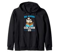 Su llegada Columb Us Columbus Day Cristóbal Colón Sudadera con Capucha
