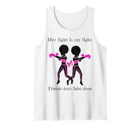 Su Lucha contra el cáncer de Mama es mi Lucha Amigos Apoyan a Las Mujeres Camiseta sin Mangas