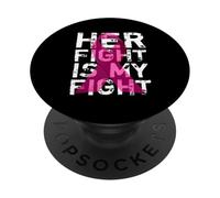 Su Lucha es mi Conciencia contra el cáncer de Mama PopSockets PopGrip Adhesivo