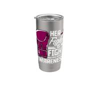 Su lucha es mi lucha Boxeo de concienciación sobre el mieloma múltiple Vaso térmico de acero inoxidable de doble pared
