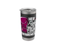 Su lucha es mi lucha Boxeo de concienciación sobre el mieloma múltiple Vaso térmico de acero inoxidable de doble pared