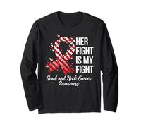 Su Lucha es mi Lucha Concientización sobre el cáncer de Cabeza y Cuello Manga Larga