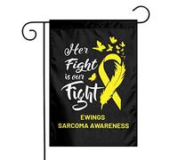 Su lucha es nuestra lucha. Bandera de jardín para concienciar sobre el sarcoma de Ewing, 30 x 45 cm, doble car