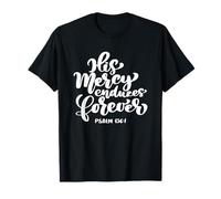 Su Misericordia Infinito para Siempre versículo bíblico Mujeres Salmo Escritura Camiseta