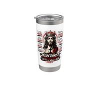 Su Nombre es Jesucristo - Rey de Reyes Diseño Vaso térmico de acero inoxidable de doble pared