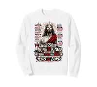 Su Nombre Es Jesús Cristo Rey de Reyes Arte Religioso Sudadera