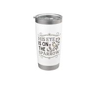 Su ojo está en la vendimia del gorrión Vaso térmico de acero inoxidable de doble pared
