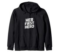 Su Primer héroe Divertido Dicho Padre Hija Amor Sudadera con Capucha