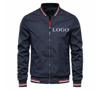 Su Propio Diseño Logotipo/Imagen/Texto Personalizado Chaqueta con Cuello Levantado Hombres Mujeres Abrigo DIY Moda Ligero Casual Cremallera Outwear Top Color5,L