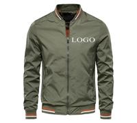 Su Propio Diseño Logotipo/Imagen/Texto Personalizado Chaqueta con Cuello Levantado Hombres Mujeres Abrigo DIY Moda Ligero Casual Cremallera Outwear Top Color3,L