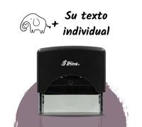 Su sello infantil único: motivos y textos individuales, autoentintado y con motivos de animales a elegir - ¡diseñe ahora su propio sello! (Elefante)