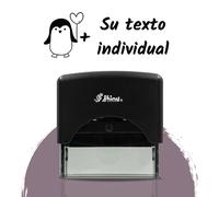 Su sello infantil único: motivos y textos individuales, autoentintado y con motivos de animales a elegir - ¡diseñe ahora su propio sello! (Pingüino)