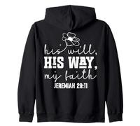 Su Voluntad, Su Camino, Mi Fe - Diseño Motivacional Floral Sudadera con Capucha