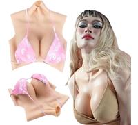 SUAFAXNG Realistic Silicone Breast Fake Breasts Silicone Breastplate C-G Cup Breast Forms for Crossdresser Drag Queen Men