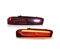 SUAGFW Luces traseras Para Chevy para Camaro 15-17 señal de giro freno inverso conjunto luz trasera coche Plug And Play par luces traseras LED Con luz matrícula(US Smoker)