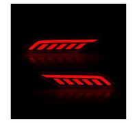 SUAGFW Luces traseras Para Mitsubishi para Pajero para Shogun para Montero 2019-2021 luces LED Reflectores parachoques, intermitentes dinámicos, de freno Con luz matrícula(Smoked,Pattern C)