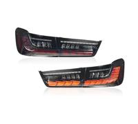 SUAGFW Luces traseras Para Serie 3 G20 2019-up DRL señal de giro freno inverso conjunto luz trasera coche Plug And Play par luces traseras LED Con luz matrícula(Smoker)