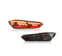 SUAGFW Luces traseras Para Toyota para Camry 2018-2021 Conjunto de luz trasera coche LED señal giro dinámica animación inicio Plug and Play lámparas traseras luces Con luz matrícula(Rojo)