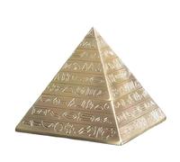 SUAIPA Decor Creative - Cenicero de pirámide con grabado retro, diseño de concha europea, clásico, moderno, decoración de personalidad (dorado)